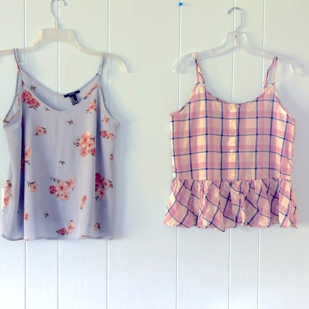 Lot of 2 Forever 21 & Old Navy cami tops